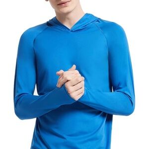 Men's UPF 50+ Sun Protection Hoodie Shirt Long Sleeve SPF/UV Lightweight Shirt